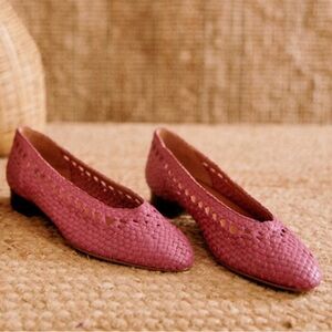 Sézane | Low Anya Ballerinas Shoes | Woven Lilac Size : US 7 (FR Size 38)
